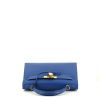 Bolso de mano Hermès Kelly 28 cm en cuero epsom Bleu France - 360 Front thumbnail