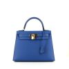 Bolso de mano Hermès Kelly 28 cm en cuero epsom Bleu France - 360 thumbnail