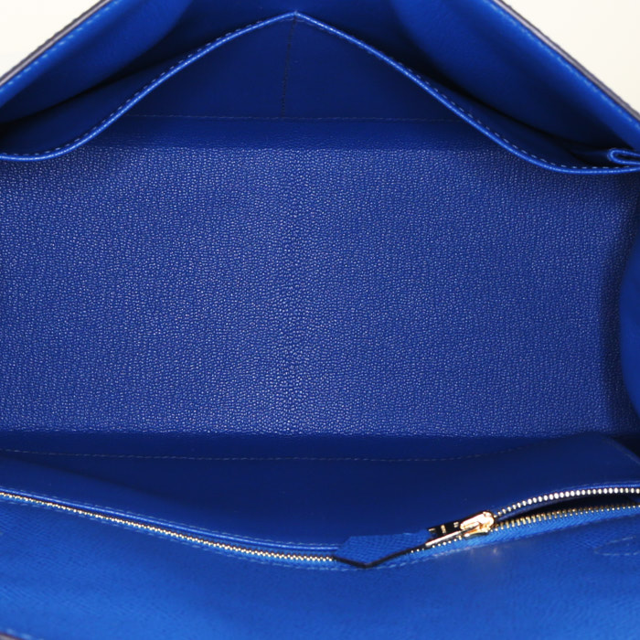 Hermès Kelly 28 cm handbag in Bleu France epsom leather - Detail D3