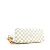 Louis Vuitton Neverfull shopping bag in azur damier canvas and natural leather - Detail D4 thumbnail