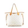 Sac cabas Louis Vuitton Neverfull - Shop Bag en toile damier azur et cuir naturel - 360 thumbnail