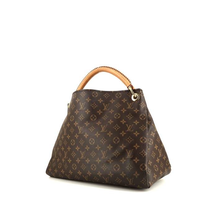 Louis Vuitton Artsy handbag in brown monogram canvas and natural leather - 00pp