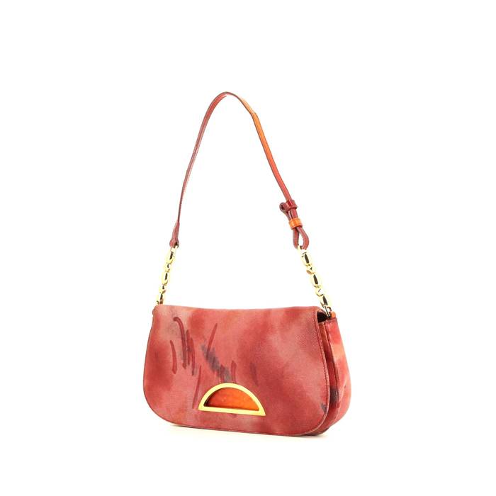 Dior Malice handbag in red, orange and pink canvas - 00pp