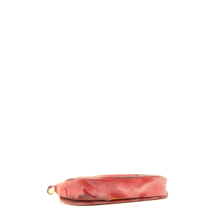 Dior Malice handbag in red, orange and pink canvas - Detail D5