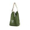 Hermès shoulder bag in olive green canvas - 00pp thumbnail