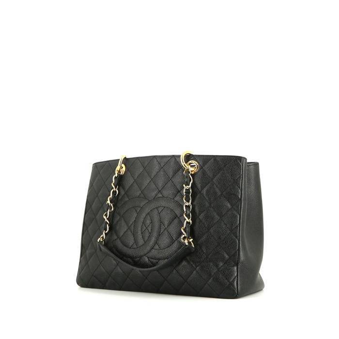 Chanel Shopping GST shopping bag in black quilted leather - 00pp
