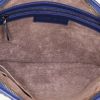 Borsa a tracolla Bottega Veneta Nodini in pelle intrecciata blu marino - Detail D2 thumbnail