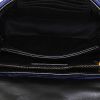 Saint Laurent Toy Loulou shoulder bag in navy blue quilted velvet - Detail D2 thumbnail