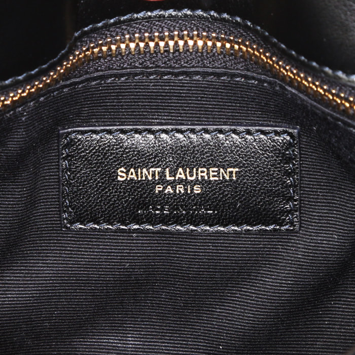 Borsa a tracolla Saint Laurent Toy Loulou in velluto trapuntato blu marino - Detail D3