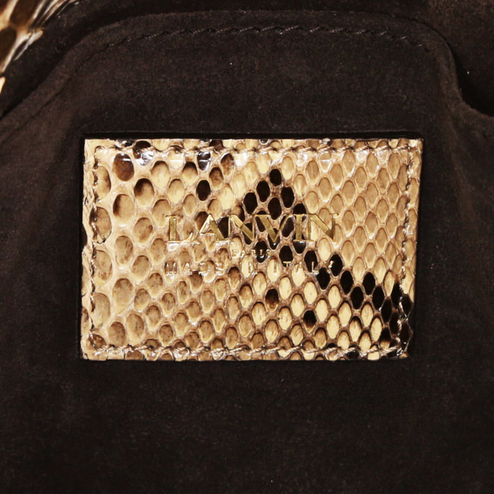 Bolso de mano Lanvin Sugar en piel de pitón natural - Detail D4