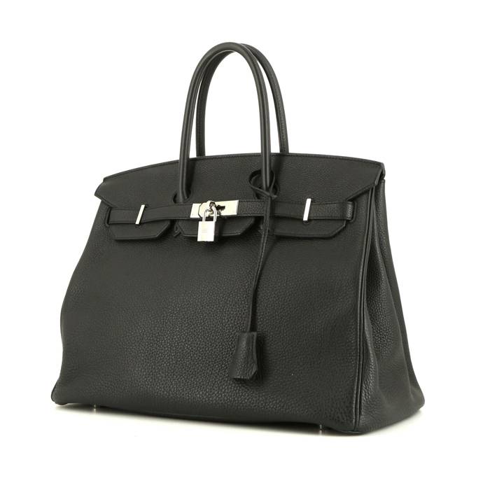 Hermes Birkin 35 cm handbag in black togo leather - 00pp
