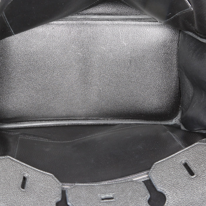 Hermes Birkin 35 cm handbag in black togo leather - Detail D2