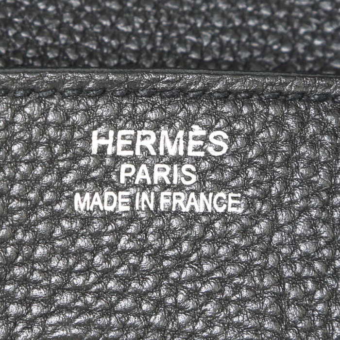 Hermes Birkin 35 cm handbag in black togo leather - Detail D3