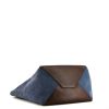 Celine Cabas Phantom shopping bag in burgundy leather and blue suede - Detail D4 thumbnail