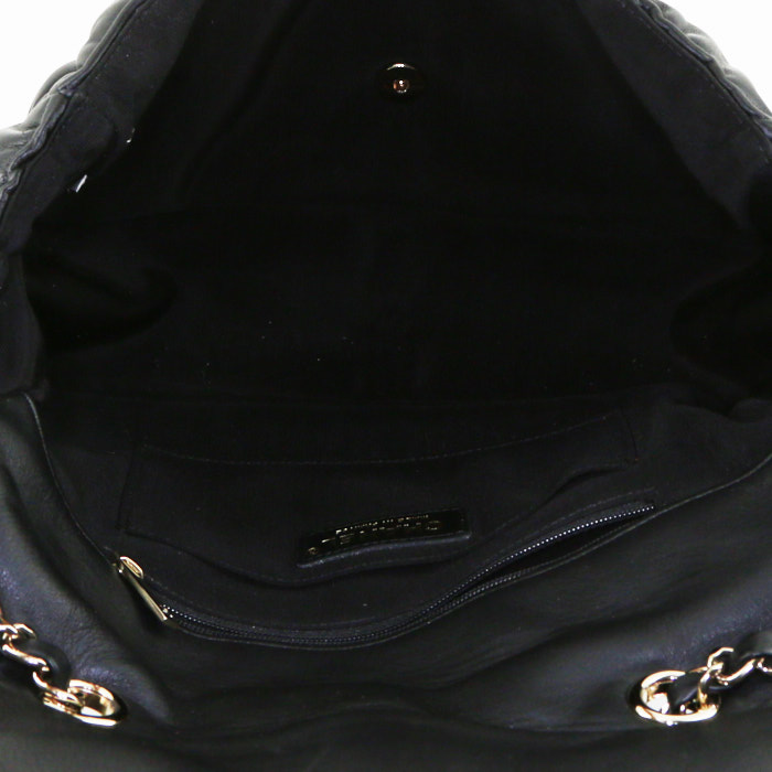 Chanel   handbag  in black quilted leather - Detail D3