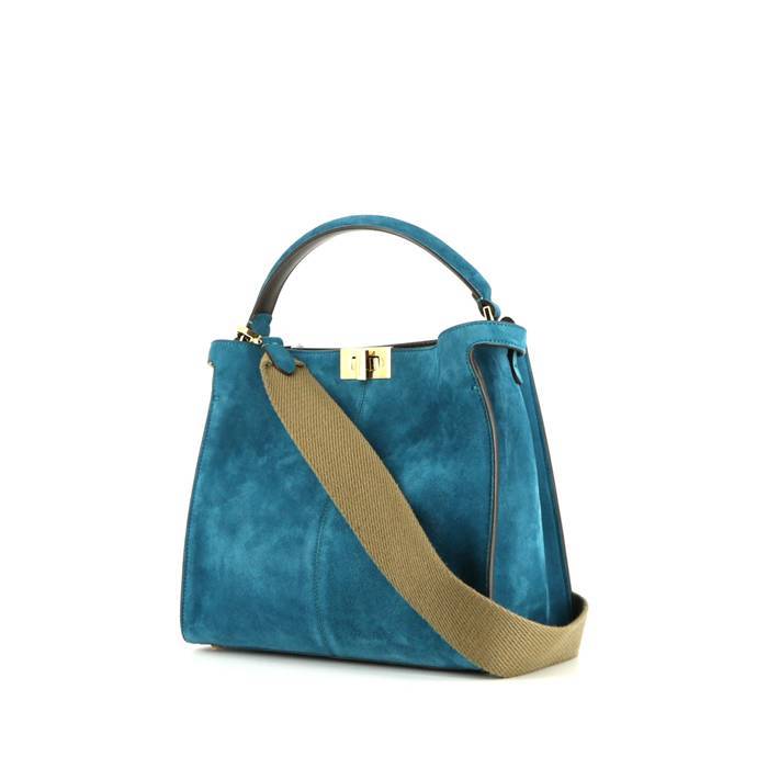 Fendi X-Lite handbag in blue suede - 00pp