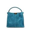 Fendi X-Lite handbag in blue suede - 360 thumbnail