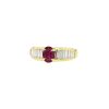 Vintage ring in yellow gold,  ruby and diamonds - 00pp thumbnail