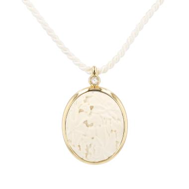 Colgante Pomellato Victoria en oro rosa,  ágata y diamante