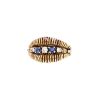 Vintage 1950's ring in pink gold,  diamonds and sapphires - 00pp thumbnail