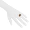 Bague années 50 Vintage  en or rose 14 carats, diamants et saphirs - Detail D1 thumbnail