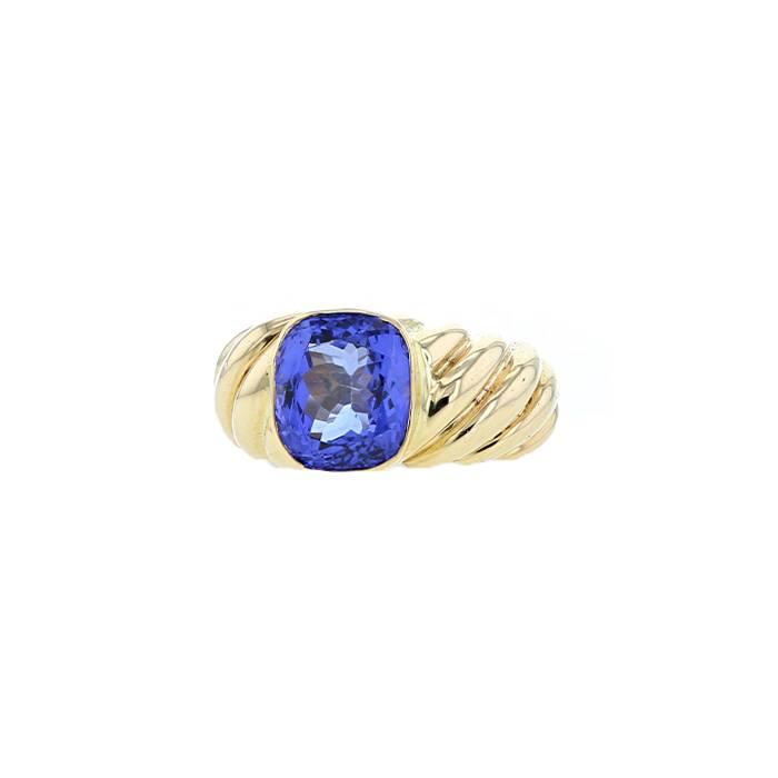 ring in 14k yellow gold and tanzanite - 00pp