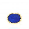 Vintage 1970's ring in yellow gold and lapis-lazuli - 360 thumbnail