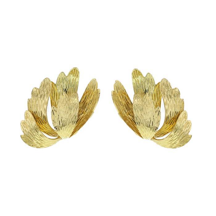 Vintage 1970's earrings in yellow gold - 00pp