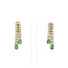 Vintage pendants earrings in yellow gold,  emerald and diamonds - 360 thumbnail