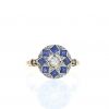 Vintage ring in yellow gold,  white gold and sapphires - 360 thumbnail