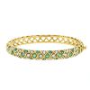 Bracelet Tiffany & Co en or jaune,  émeraudes et diamants - 00pp thumbnail