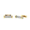 Fred Force 10 pair of cufflinks in yellow gold and stainless steel - 00pp thumbnail