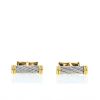 Fred Force 10 pair of cufflinks in yellow gold and stainless steel - 360 thumbnail