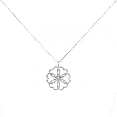 Collana Poiray Rosace in oro bianco e diamanti