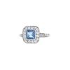 Vintage ring in platinium,  aquamarine and diamonds - 00pp thumbnail