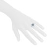 Bague Vintage  en platine, aigue-marine et diamants - Detail D1 thumbnail