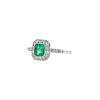 Vintage ring in platinium,  emerald and diamonds - 00pp thumbnail