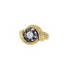 Vintage 1960's ring in yellow gold,  sapphires and diamond - 00pp thumbnail