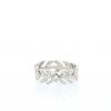 Vintage sleeve ring in platinium and diamonds - 360 thumbnail