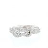 Vintage  ring in 14k white gold and diamonds - 360 thumbnail