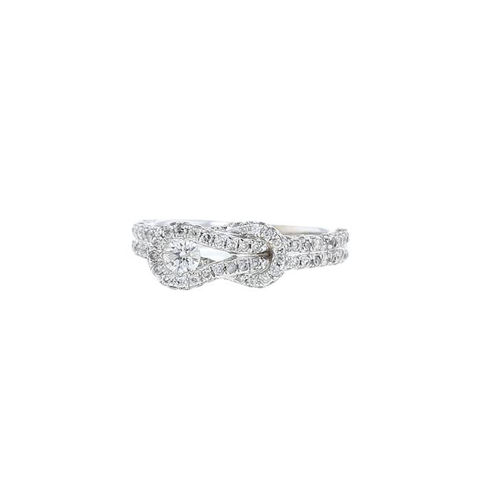 Vintage ring in 14k white gold and diamonds - 00pp