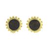 Vintage  small earrings in yellow gold and bronze - 00pp thumbnail