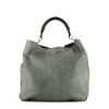Saint Laurent Roady shopping bag in grey shagreen - 360 thumbnail