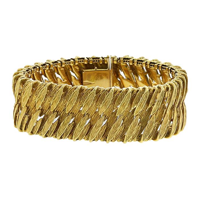 Bracelet souple Vintage en or jaune - 00pp