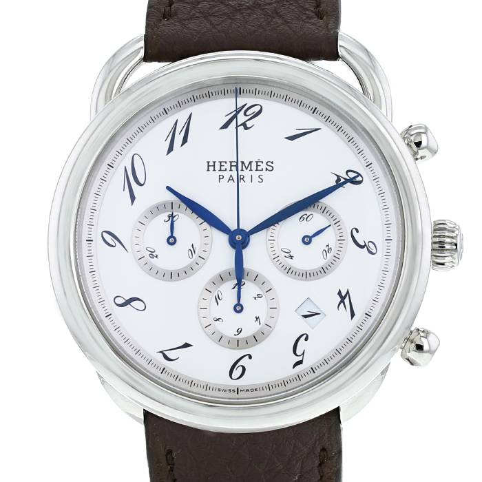 Hermes Arceau Chrono watch in stainless steel Ref:  AR4.910 Circa  2014 - 00pp