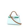 Hermès Kelly 20 cm handbag in blue, gold and green epsom leather - 00pp thumbnail