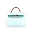 Hermès Kelly 20 cm handbag in blue, gold and green epsom leather - 360 thumbnail