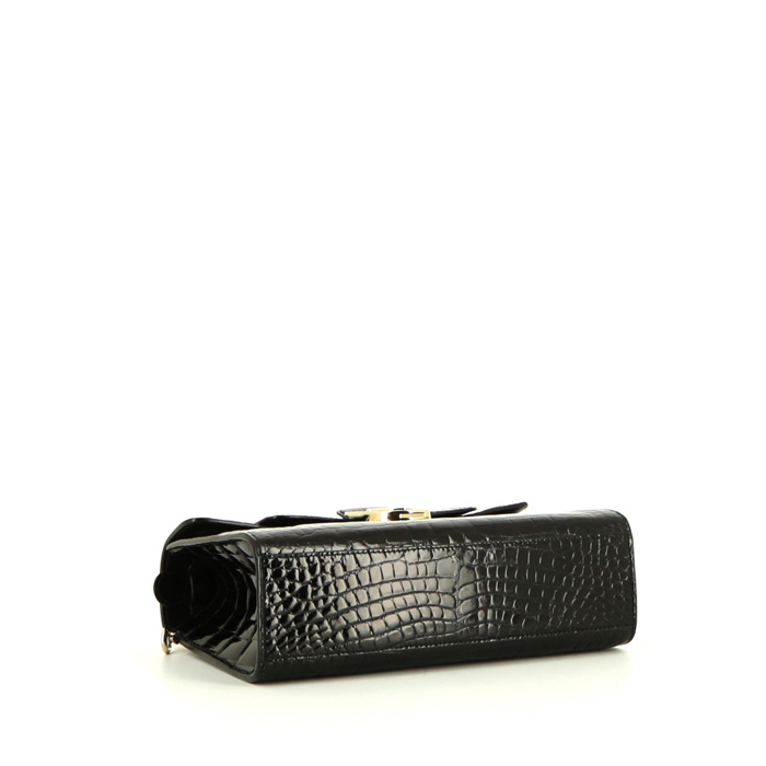 Dior  Diorever mini  handbag  in black alligator - Detail D5