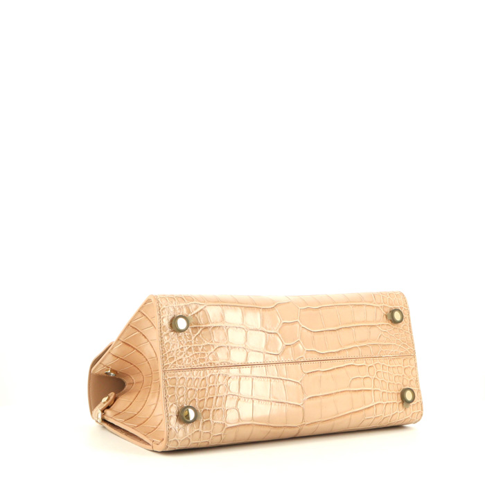 Dior  Diorever handbag  in pink alligator - Detail D5