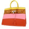 Borsa Hermes Birkin 35 cm in pelle Epsom giallo Lime Rose Confetti beige Sésame e marrone Terre - 00pp thumbnail